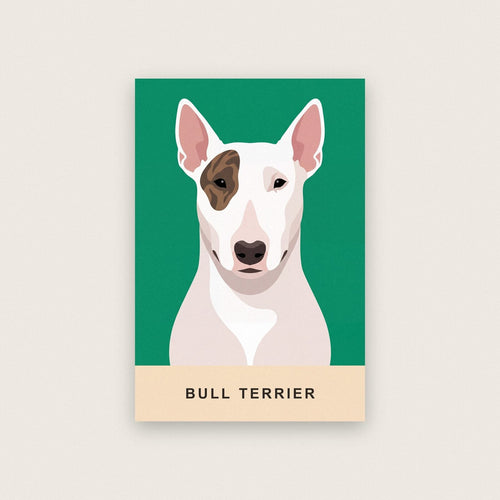Bull Terrier Dog Portrait Art Print