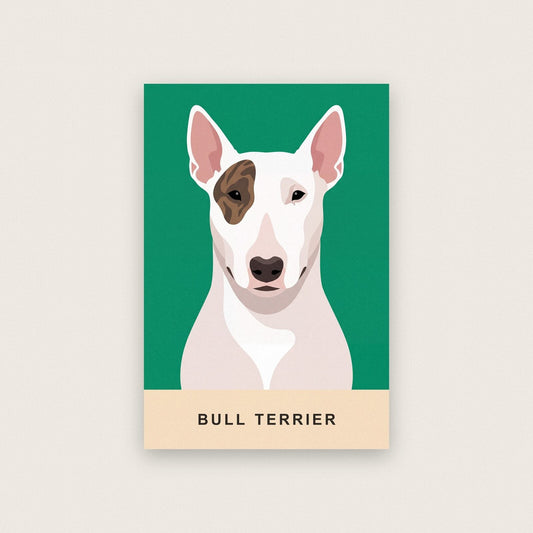 Bull Terrier Dog Portrait Art Print