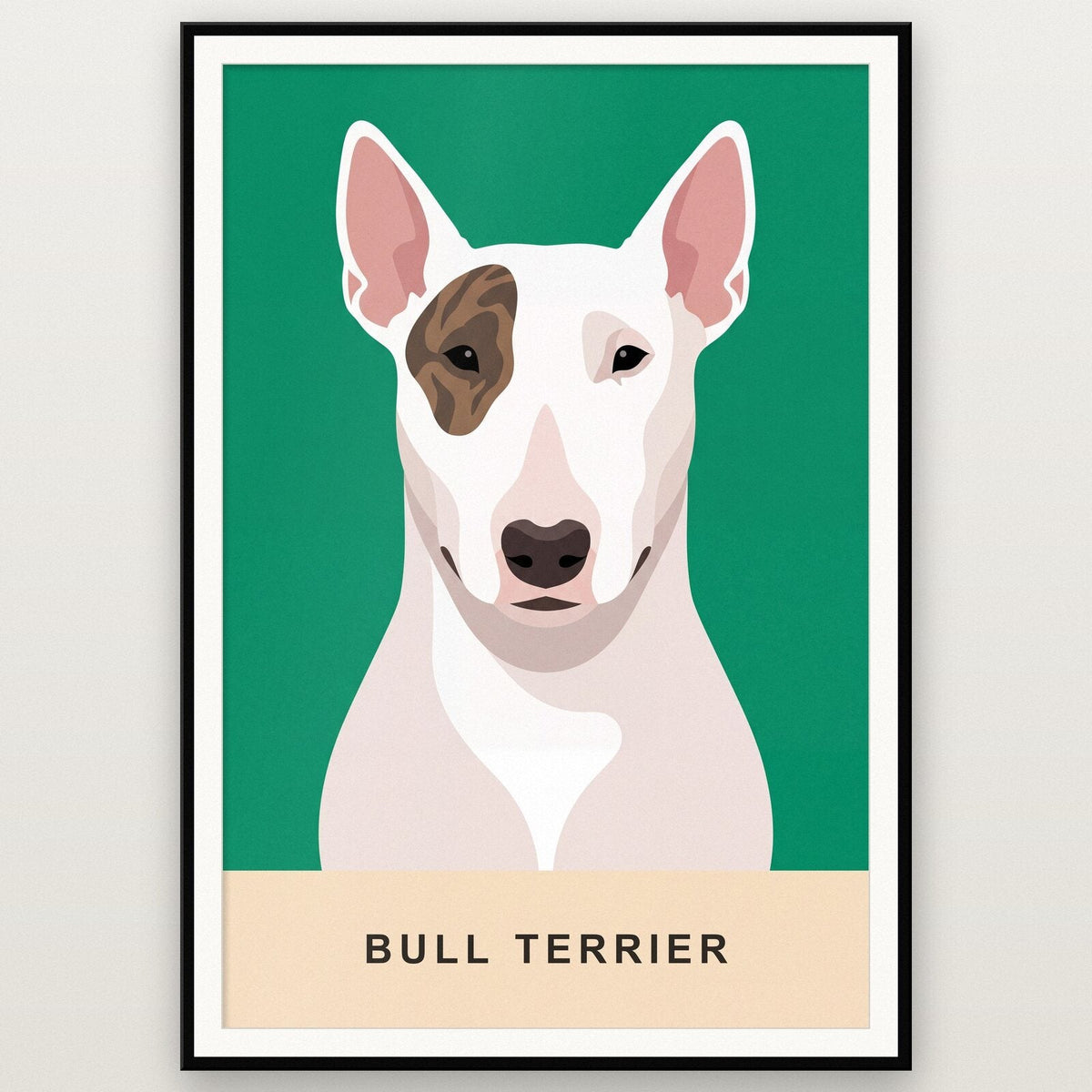 Bull Terrier Dog Portrait Art Print