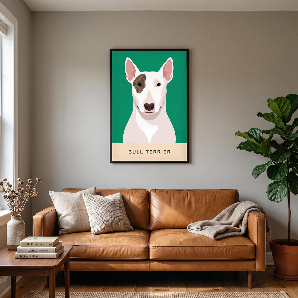 Bull Terrier Dog Portrait Art Print