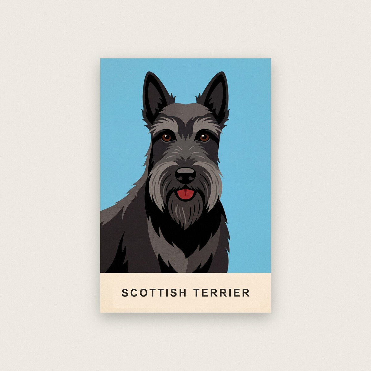 Scottish Terrier Dog Portrait Art Print
