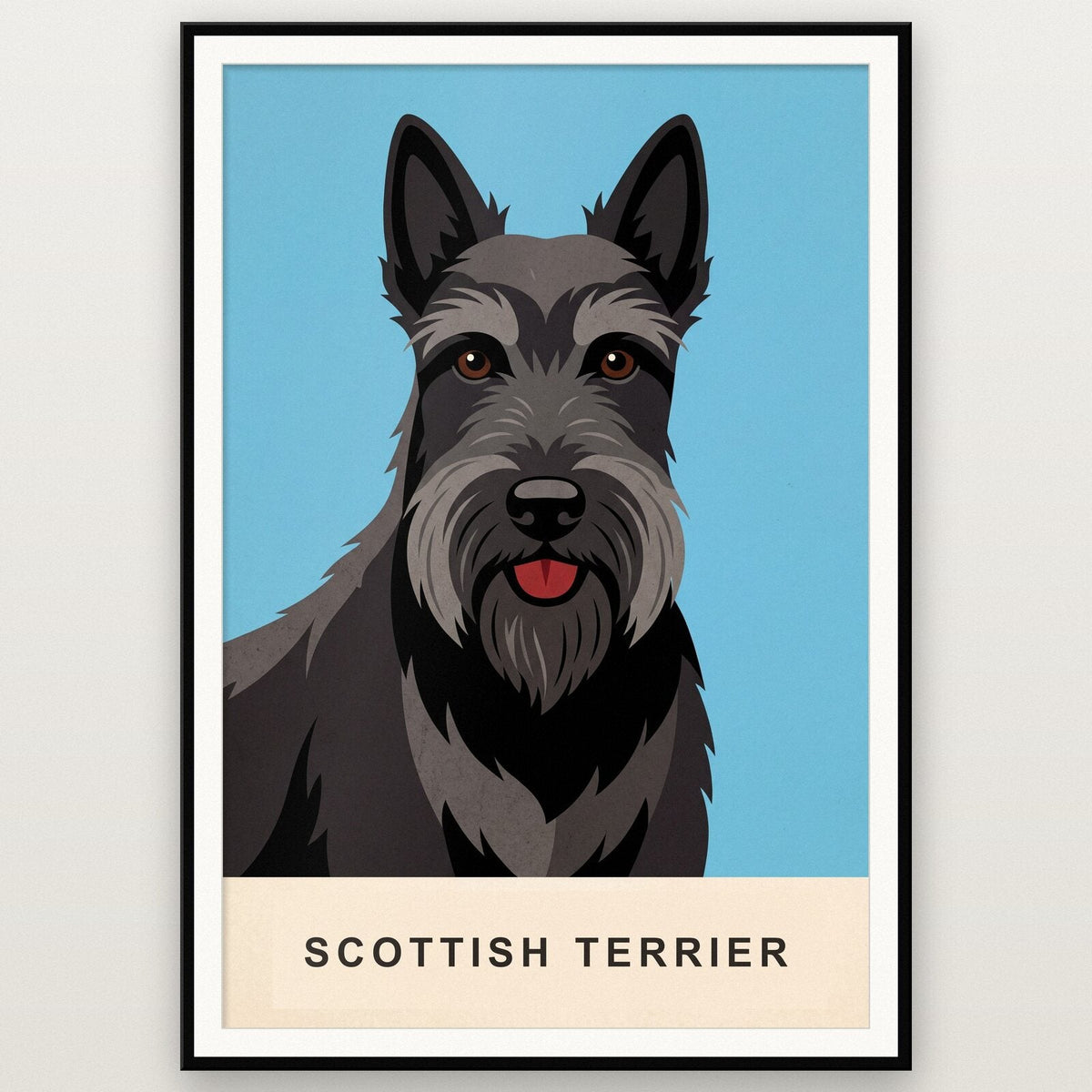 Scottish Terrier Dog Portrait Art Print