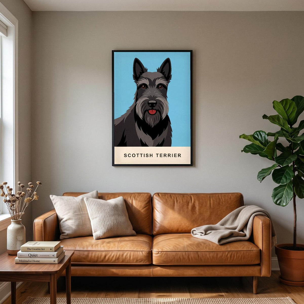 Scottish Terrier Dog Portrait Art Print