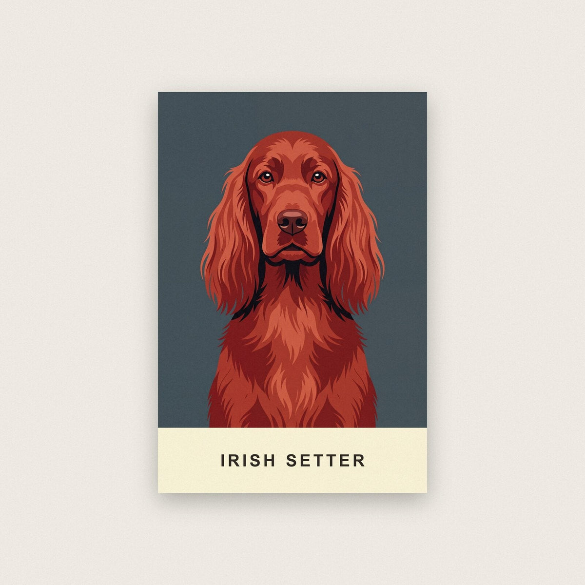Irish Setter Dog Portrait Art Print