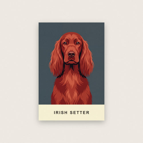 Irish Setter Dog Portrait Art Print