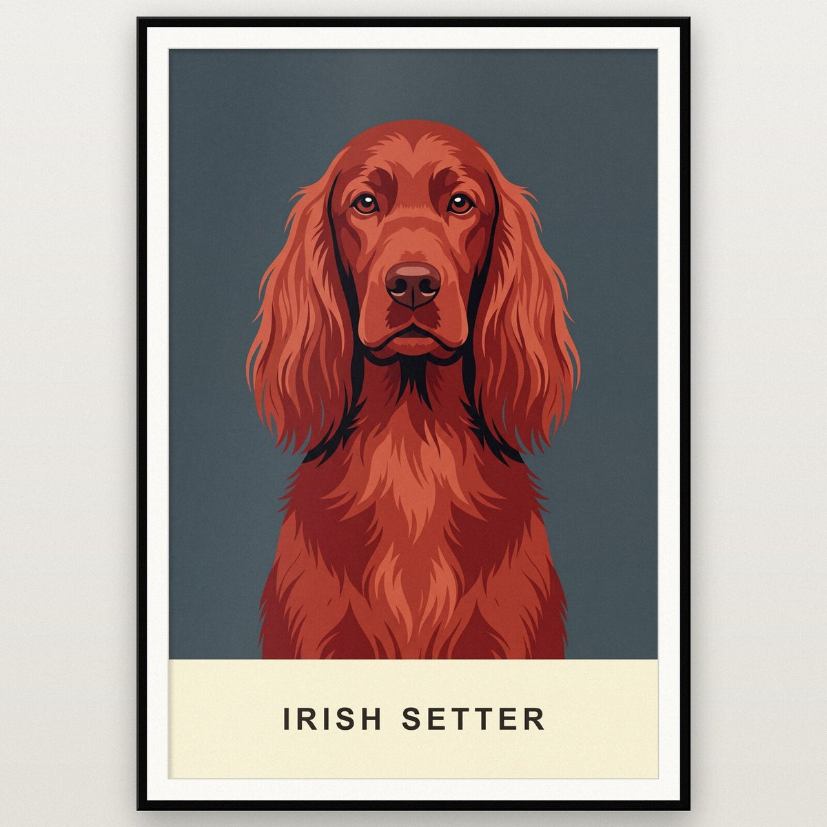 Irish Setter Dog Portrait Art Print