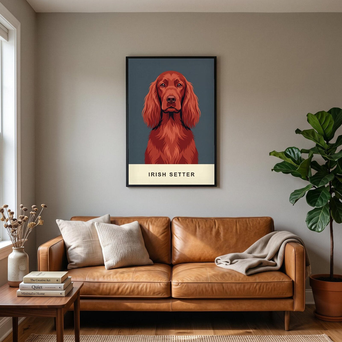 Irish Setter Dog Portrait Art Print