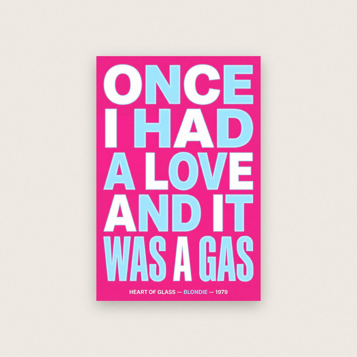 Heart Of Glass Lyrics Print