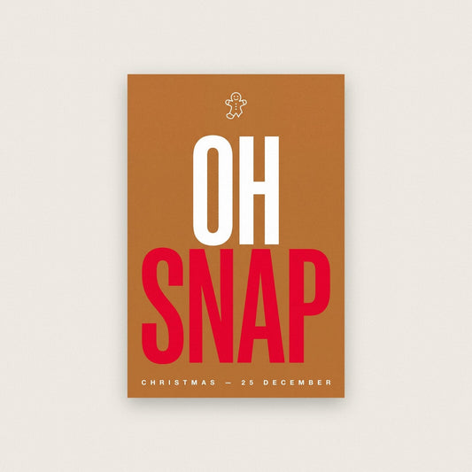 Oh Snap Christmas Typography Art Print