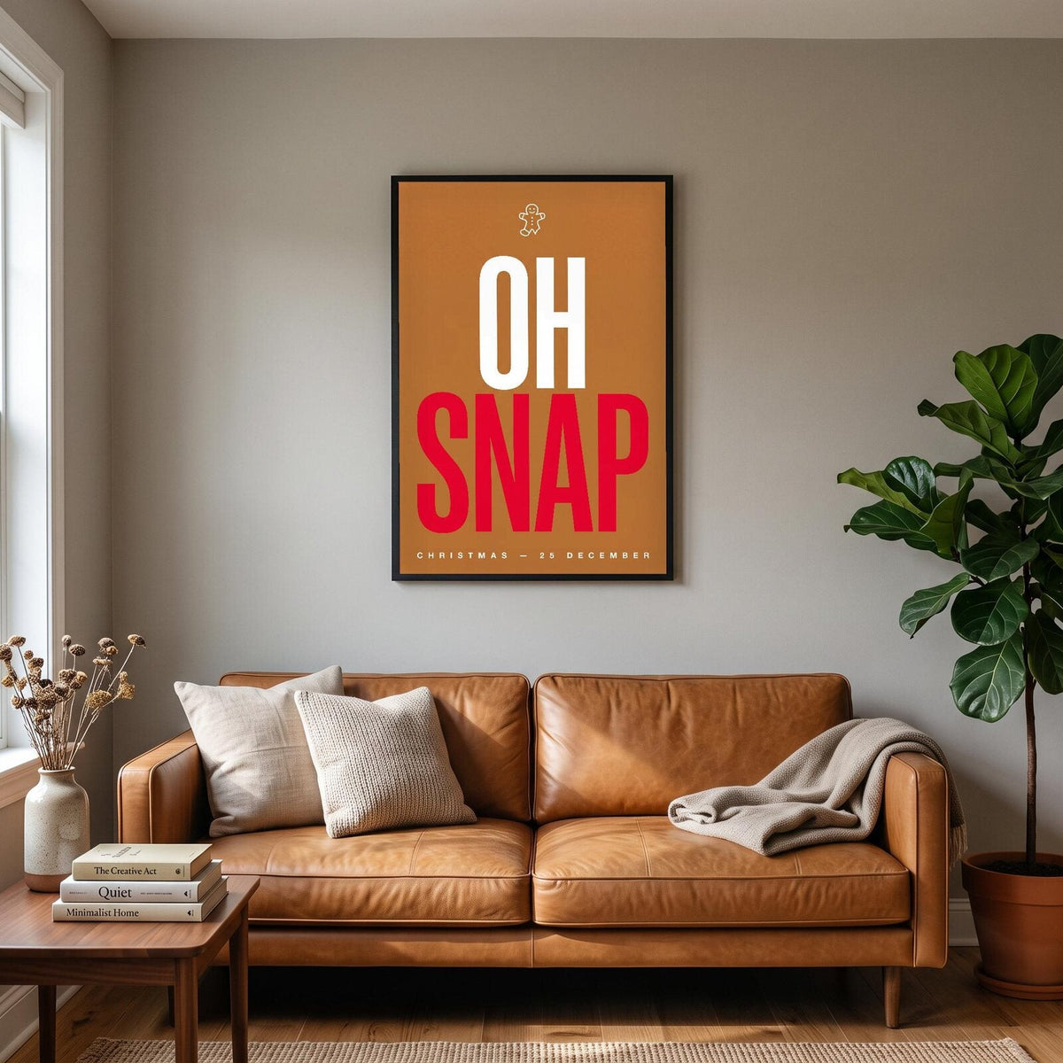 Oh Snap Christmas Typography Art Print