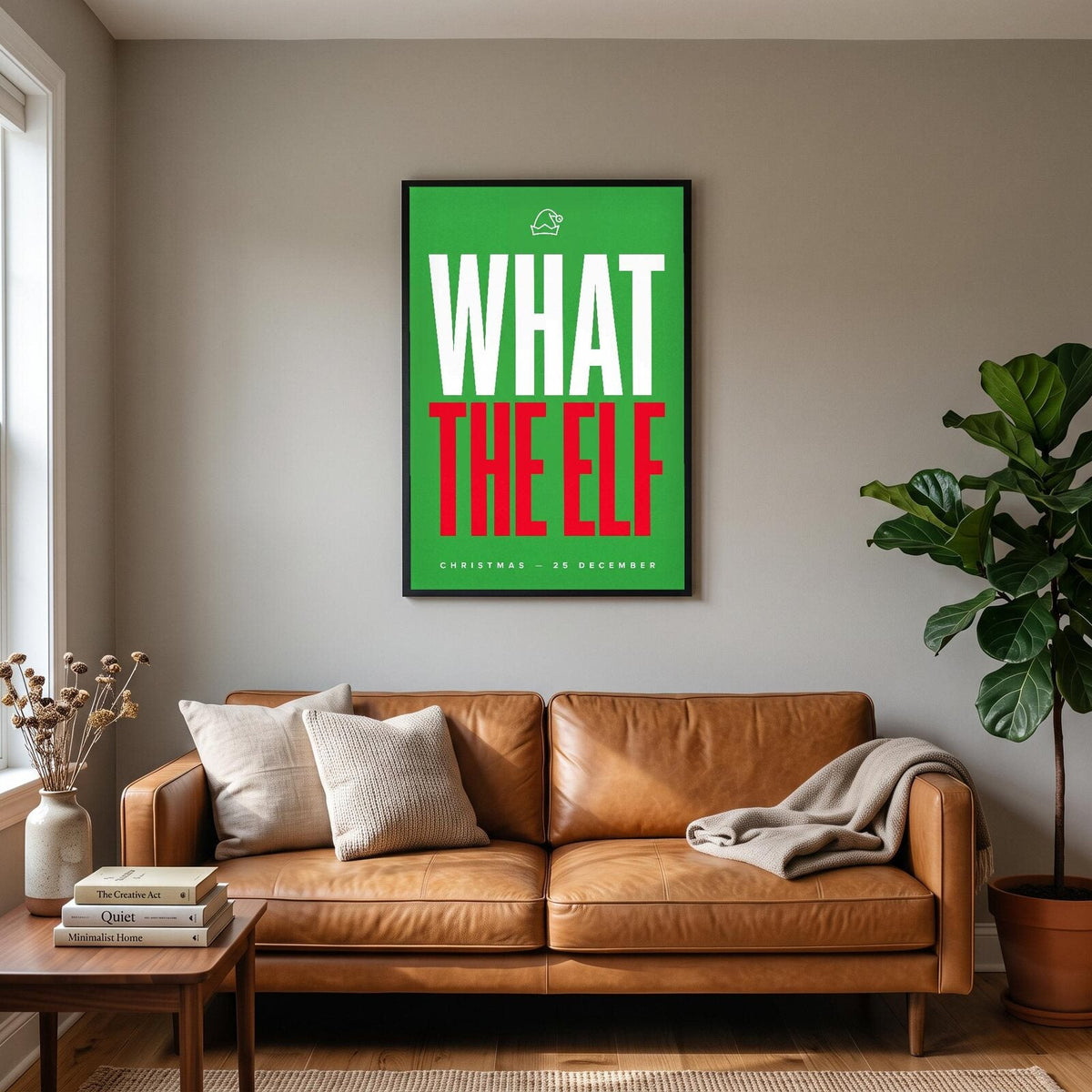 What The Elf Christmas Typography Art Print