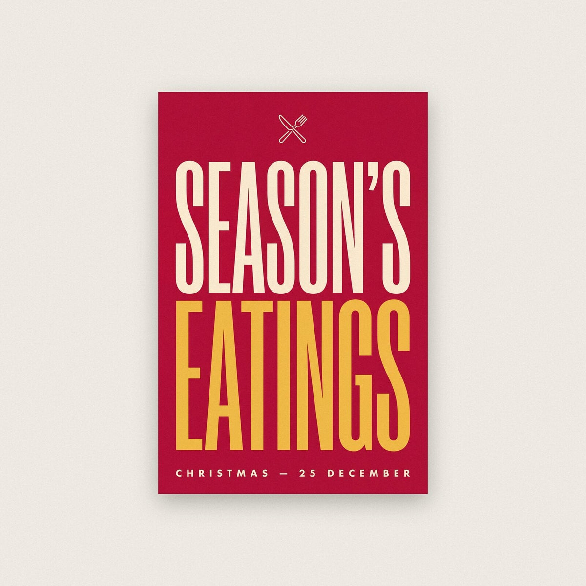 Seasons Eatings Christmas Typography Art Print