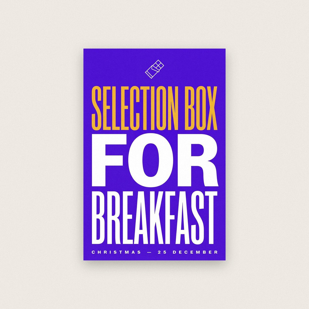 Selection Box For Breakfast Christmas Typography Art Print