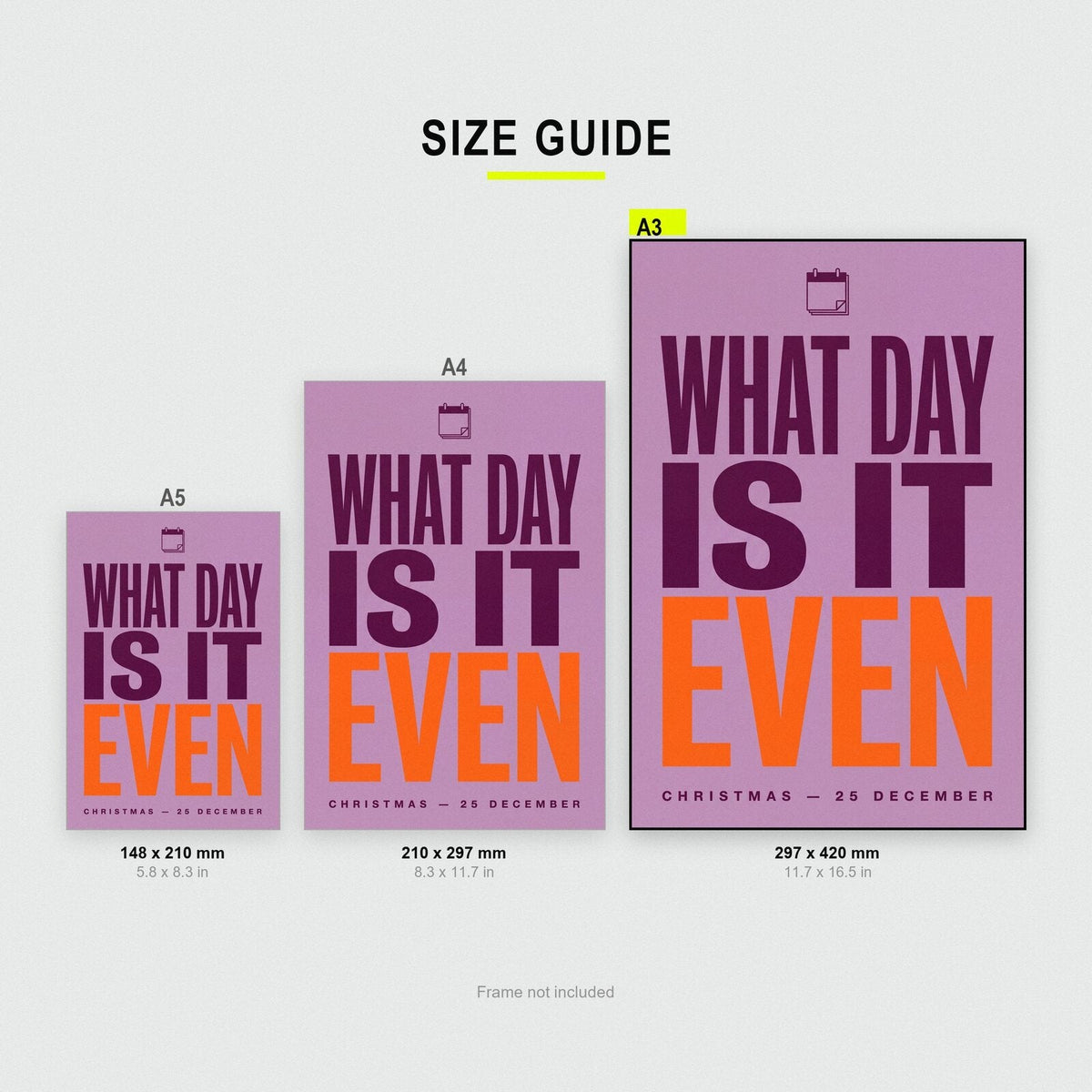What Day Is It Even Christmas Typography Art Print