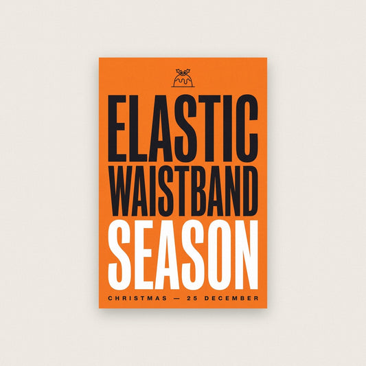 Elastic Waistband Season Christmas Typography Art Print