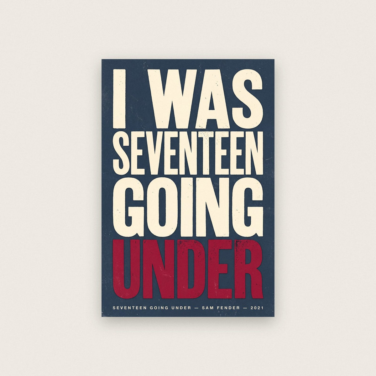 Seventeen Going Under Lyrics Print