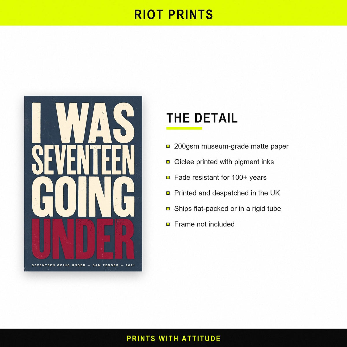 Seventeen Going Under Lyrics Print paper and printing specification