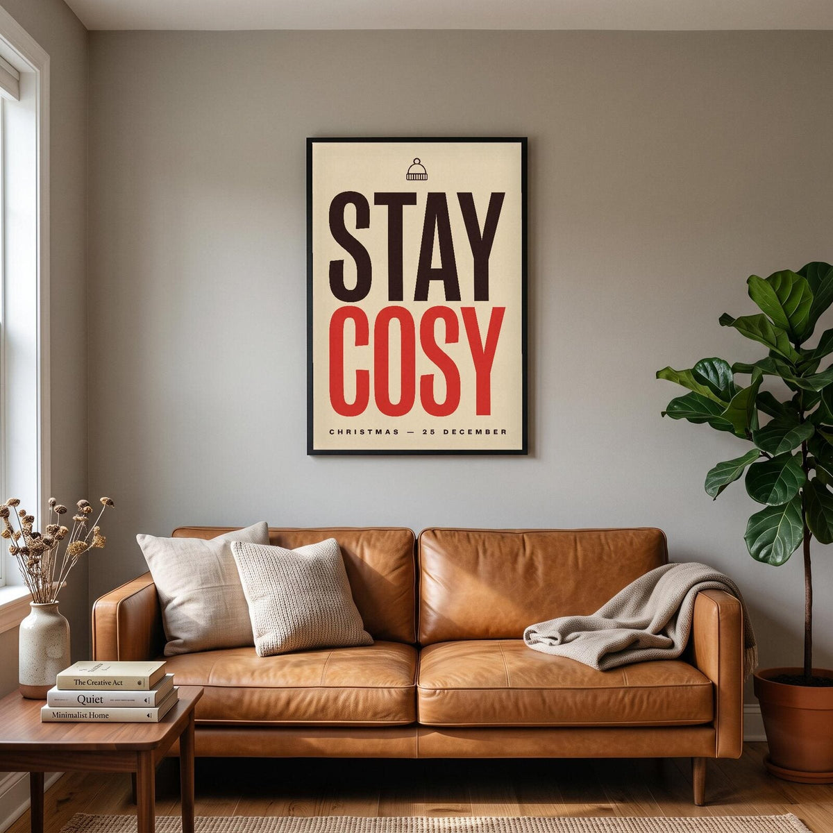 Stay Cosy Christmas Typography Art Print