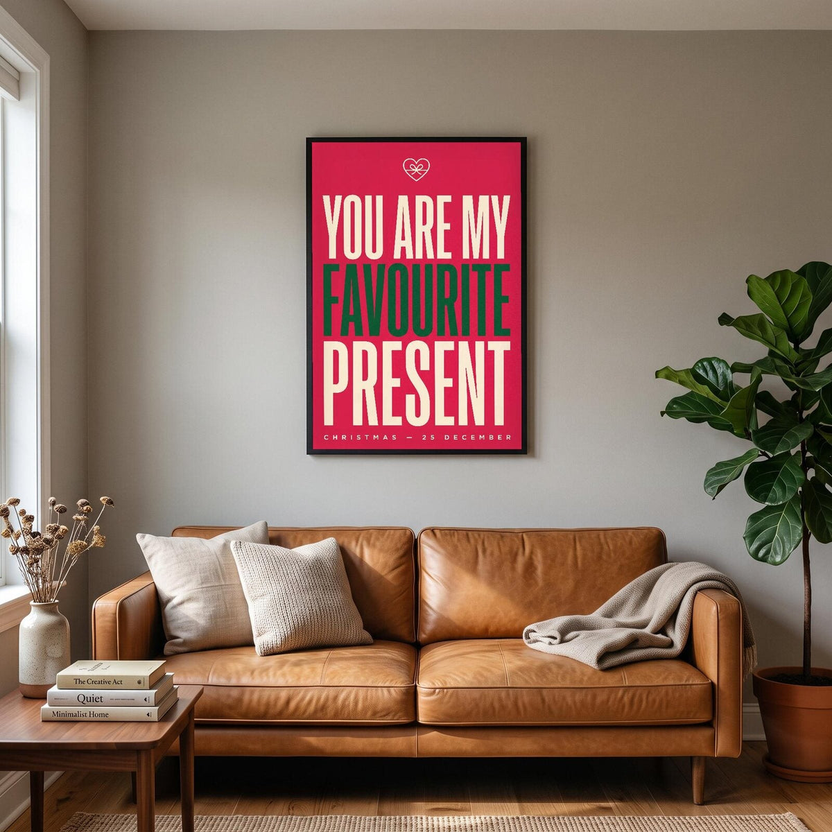 You Are My Favourite Present Christmas Typography Art Print