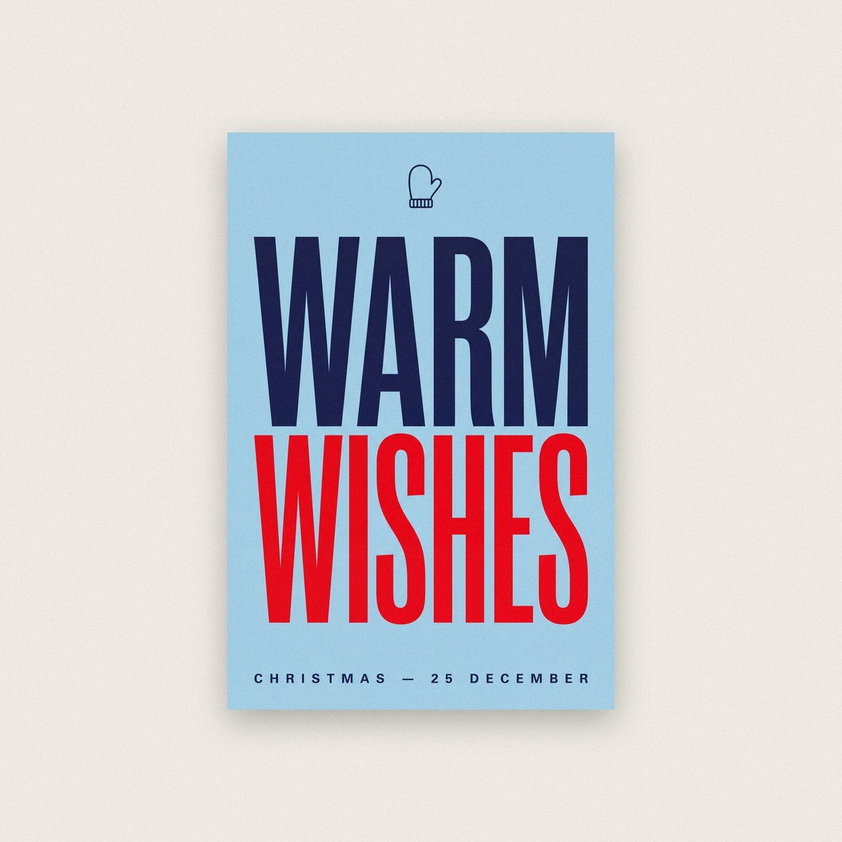 Warm Wishes Christmas Typography Art Print