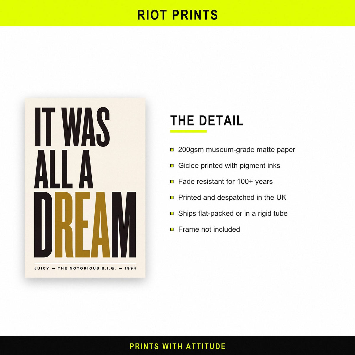 Juicy Lyrics Print paper and printing specification