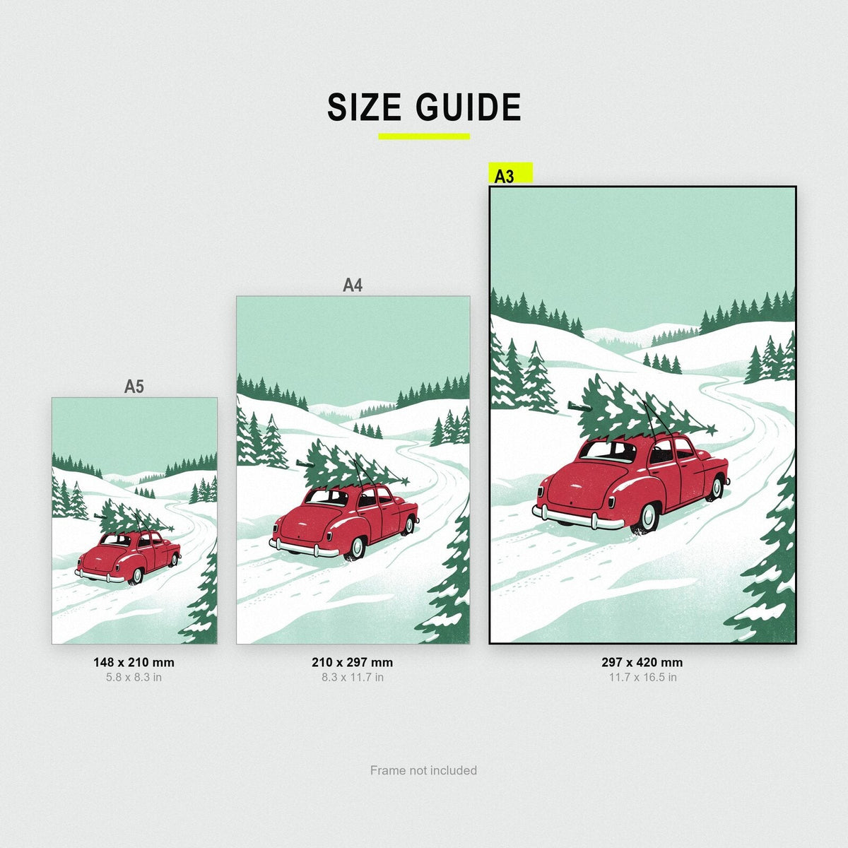 Bringing Home The Tree Christmas Art Print
