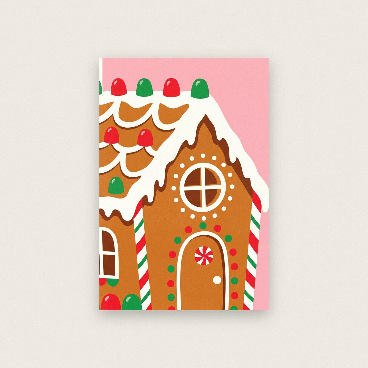 The Gingerbread House Christmas Art Print