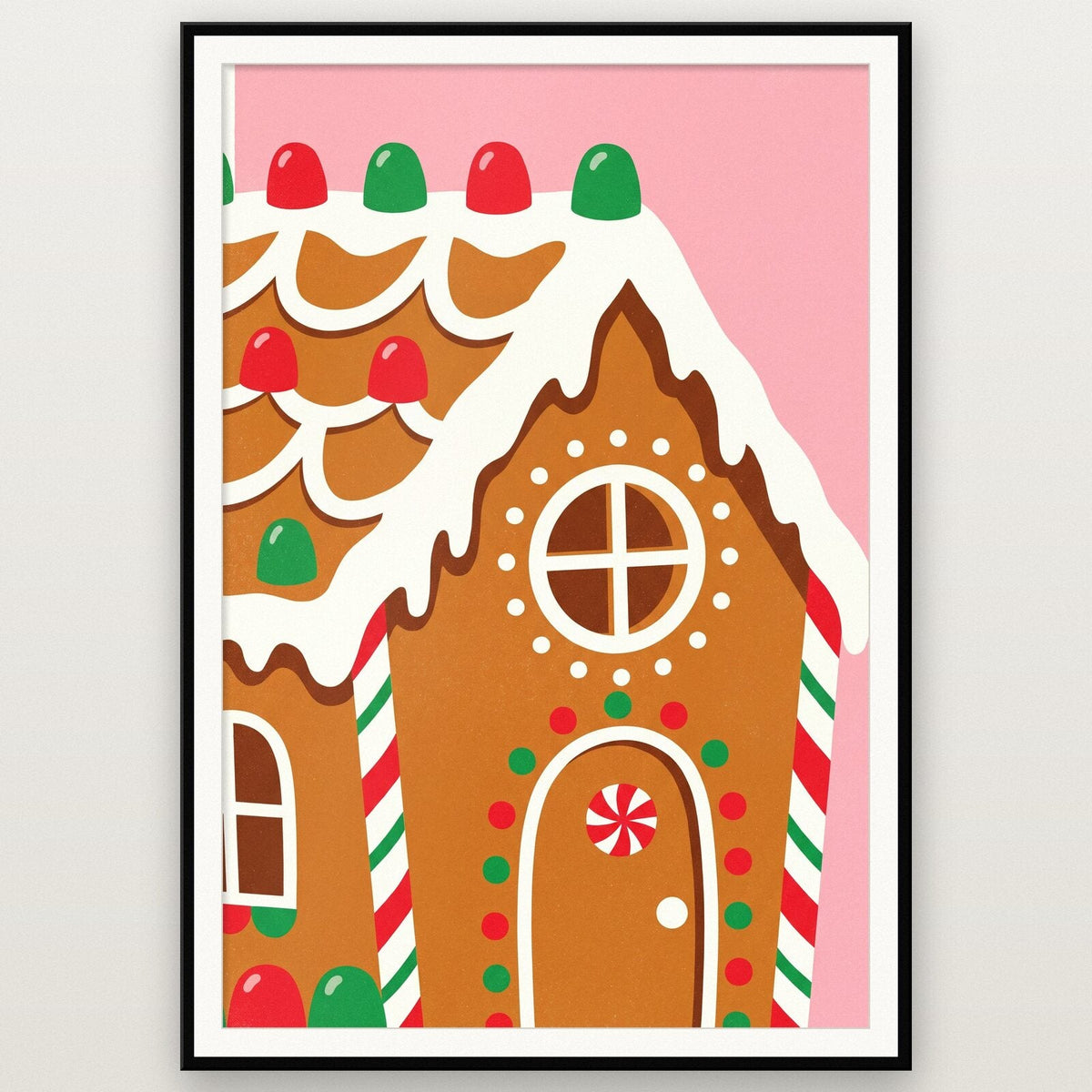 The Gingerbread House Christmas Art Print