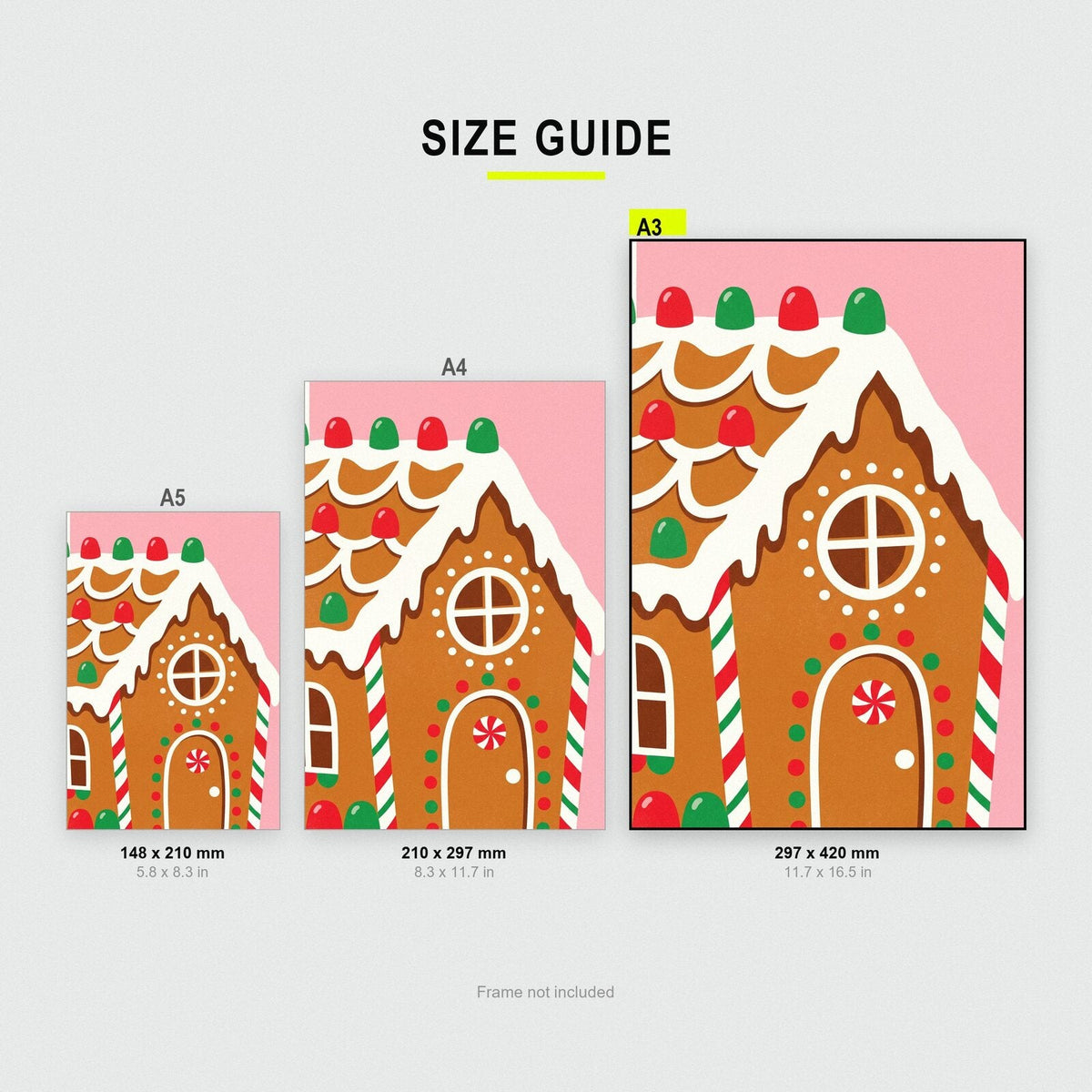 The Gingerbread House Christmas Art Print