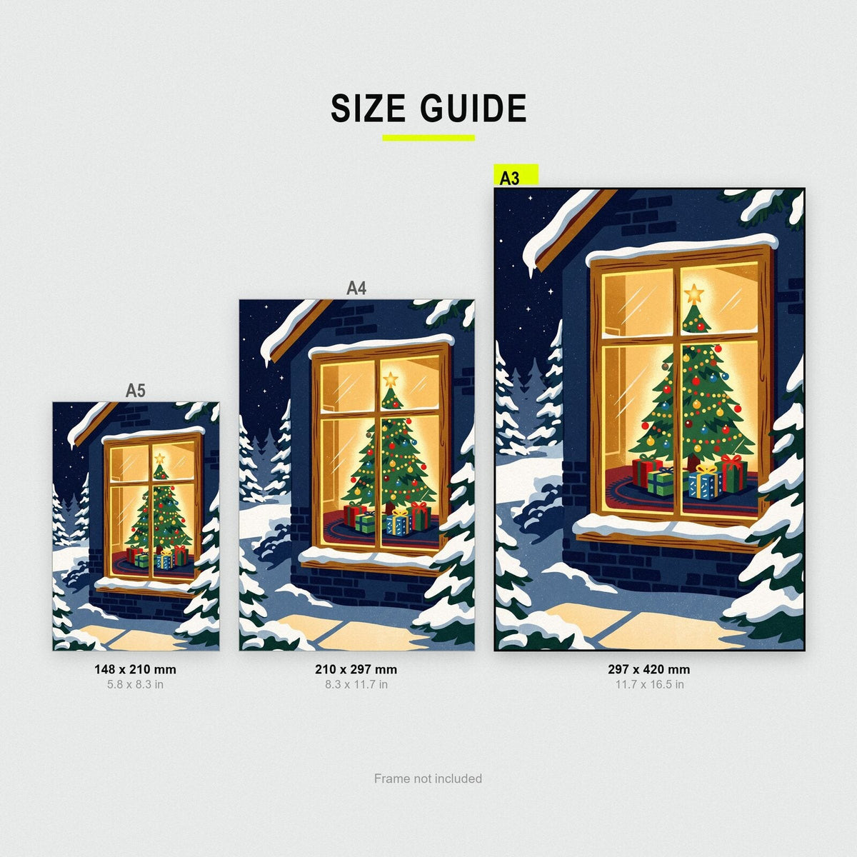 The Tree In The Window Christmas Art Print