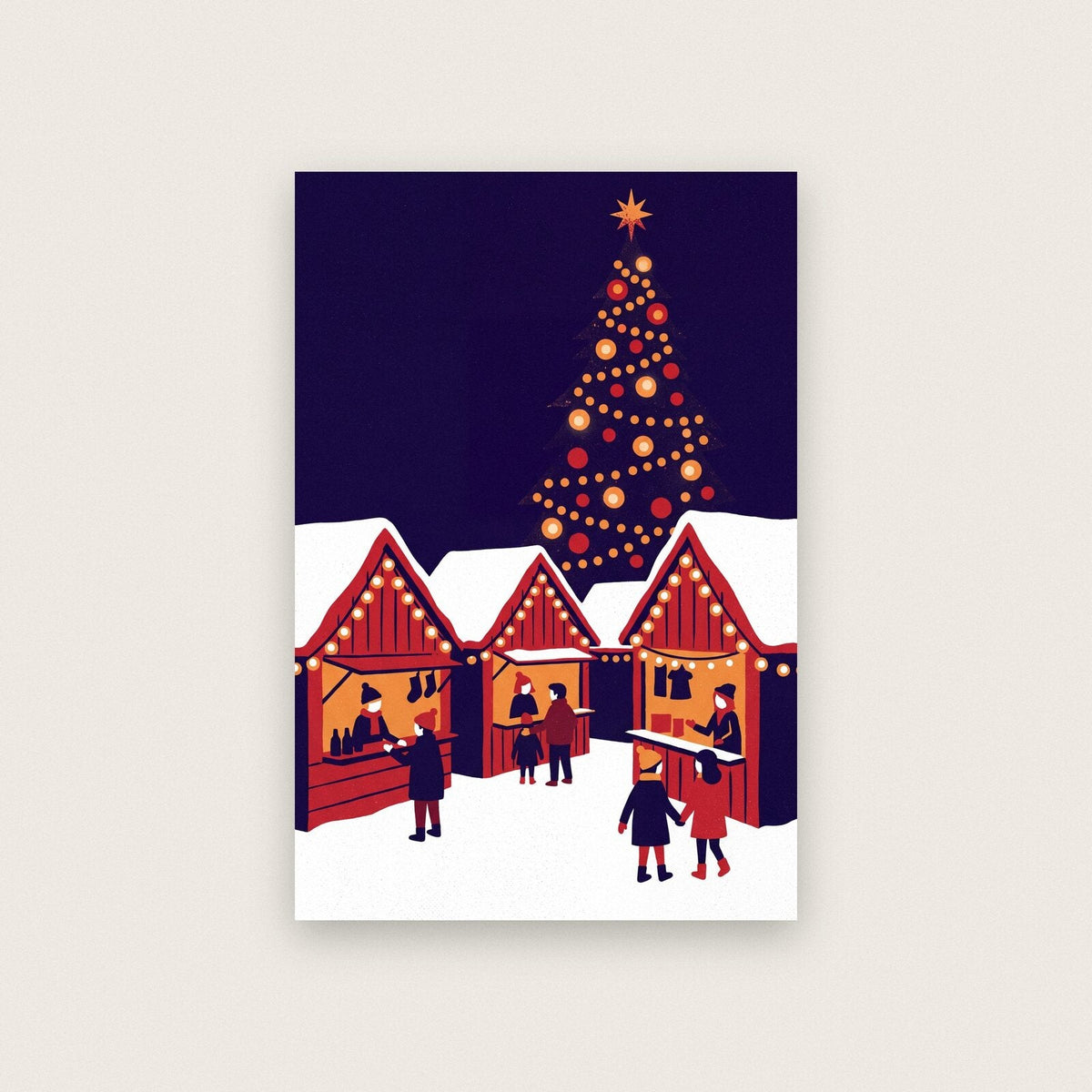 The Christmas Market Christmas Art Print
