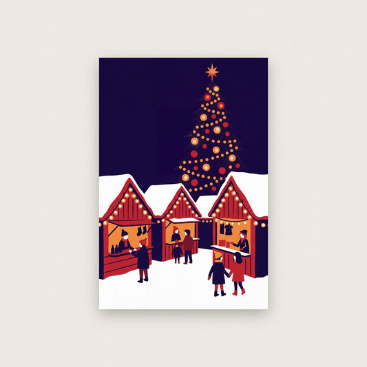 The Christmas Market Christmas Art Print