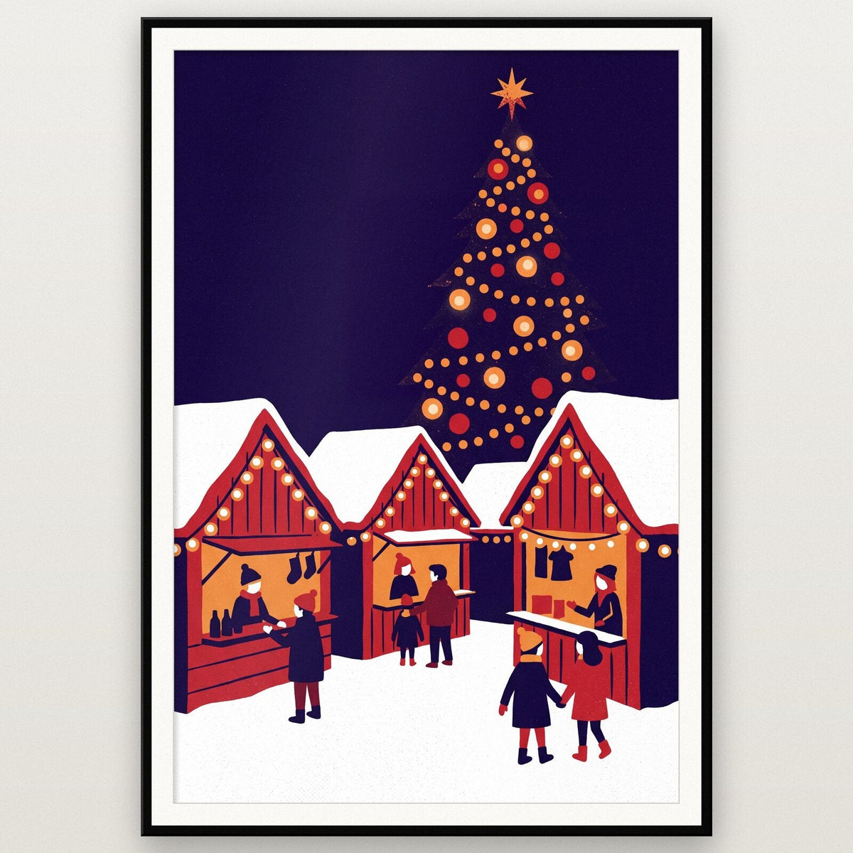 The Christmas Market Christmas Art Print