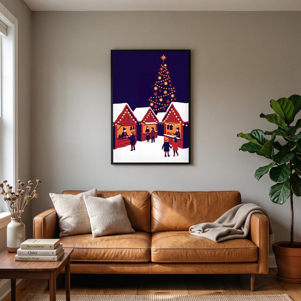 The Christmas Market Christmas Art Print