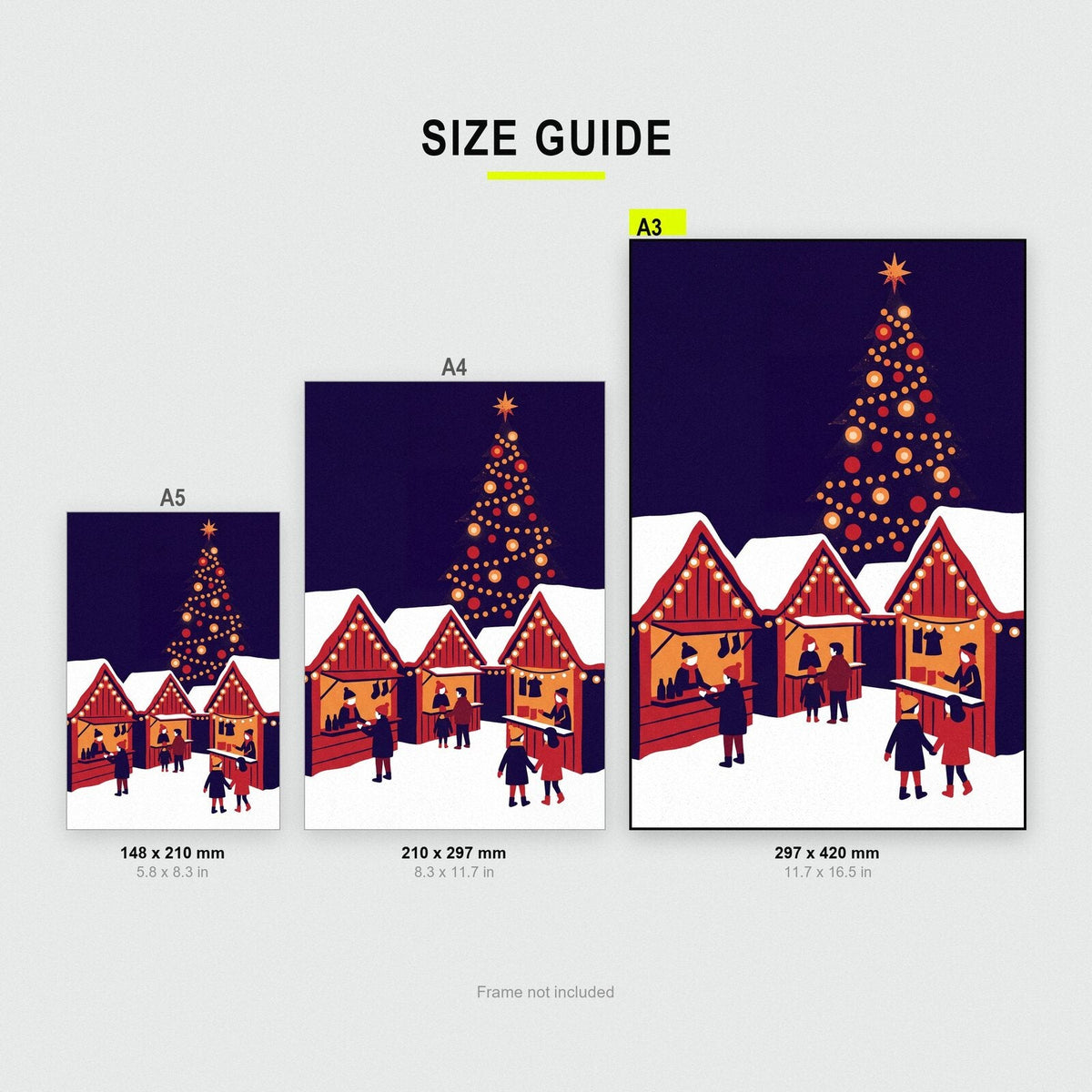 The Christmas Market Christmas Art Print