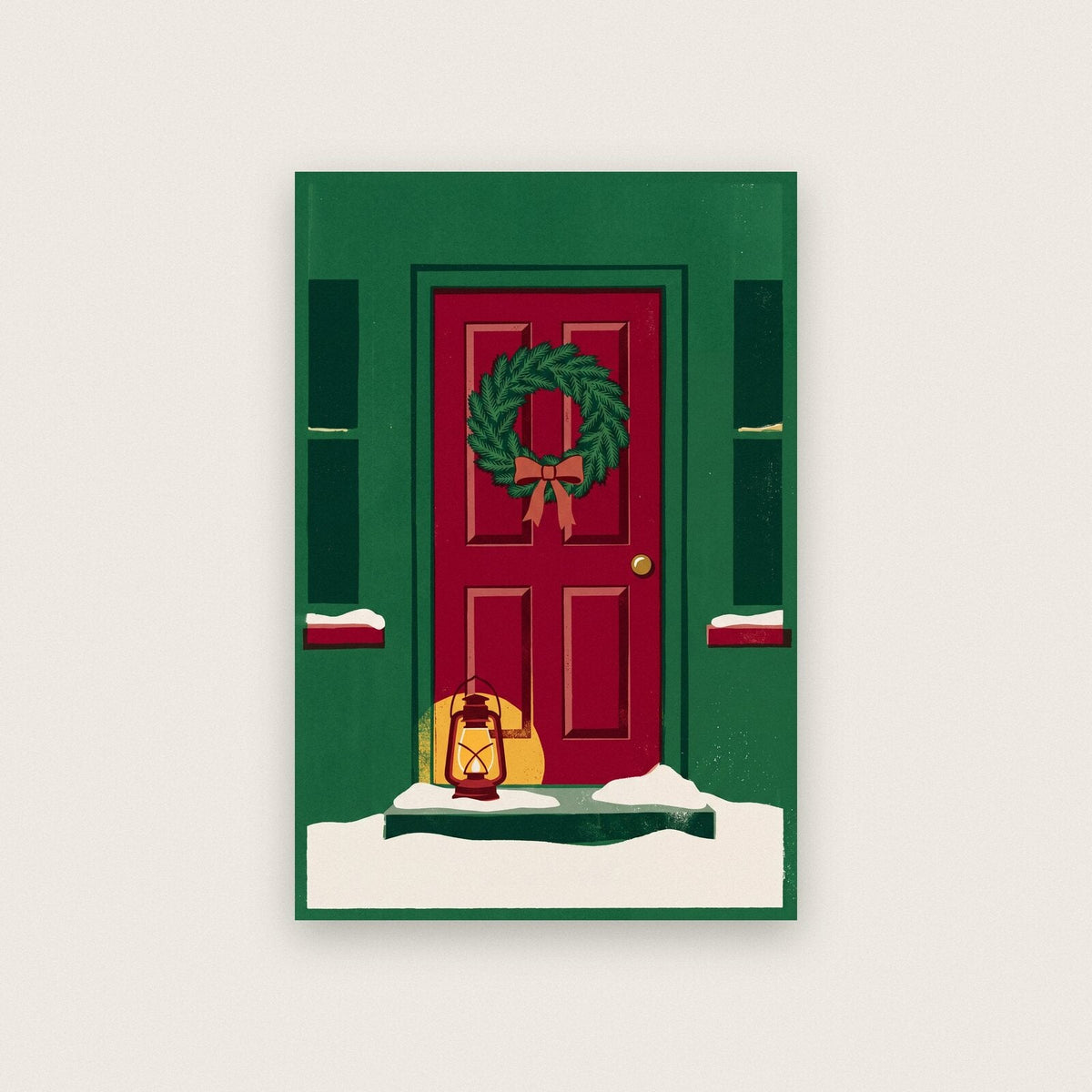 The Wreath On The Door Christmas Art Print
