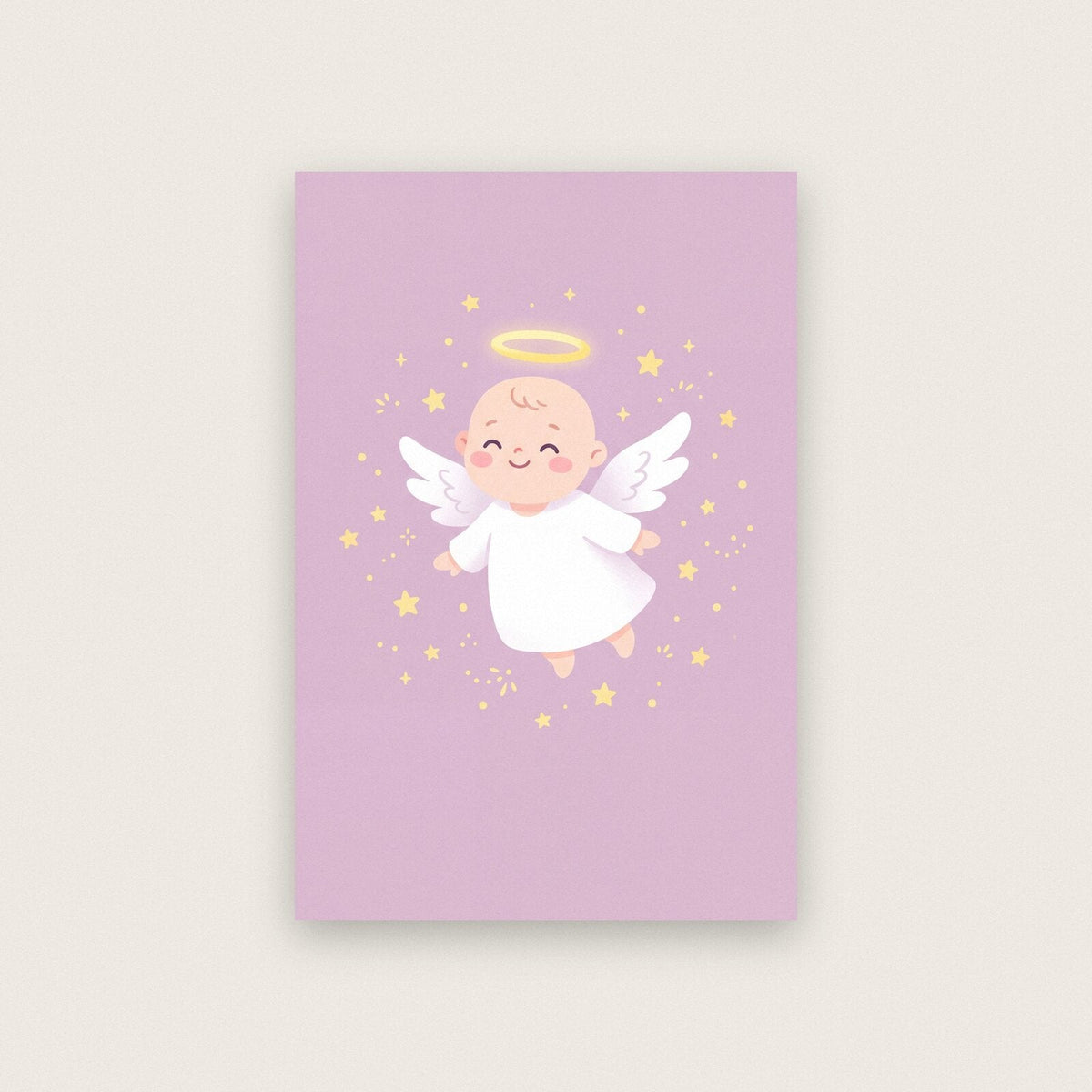 Little Angel Cute Christmas Art Print