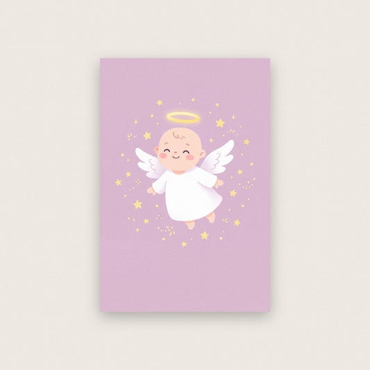 Little Angel Cute Christmas Art Print