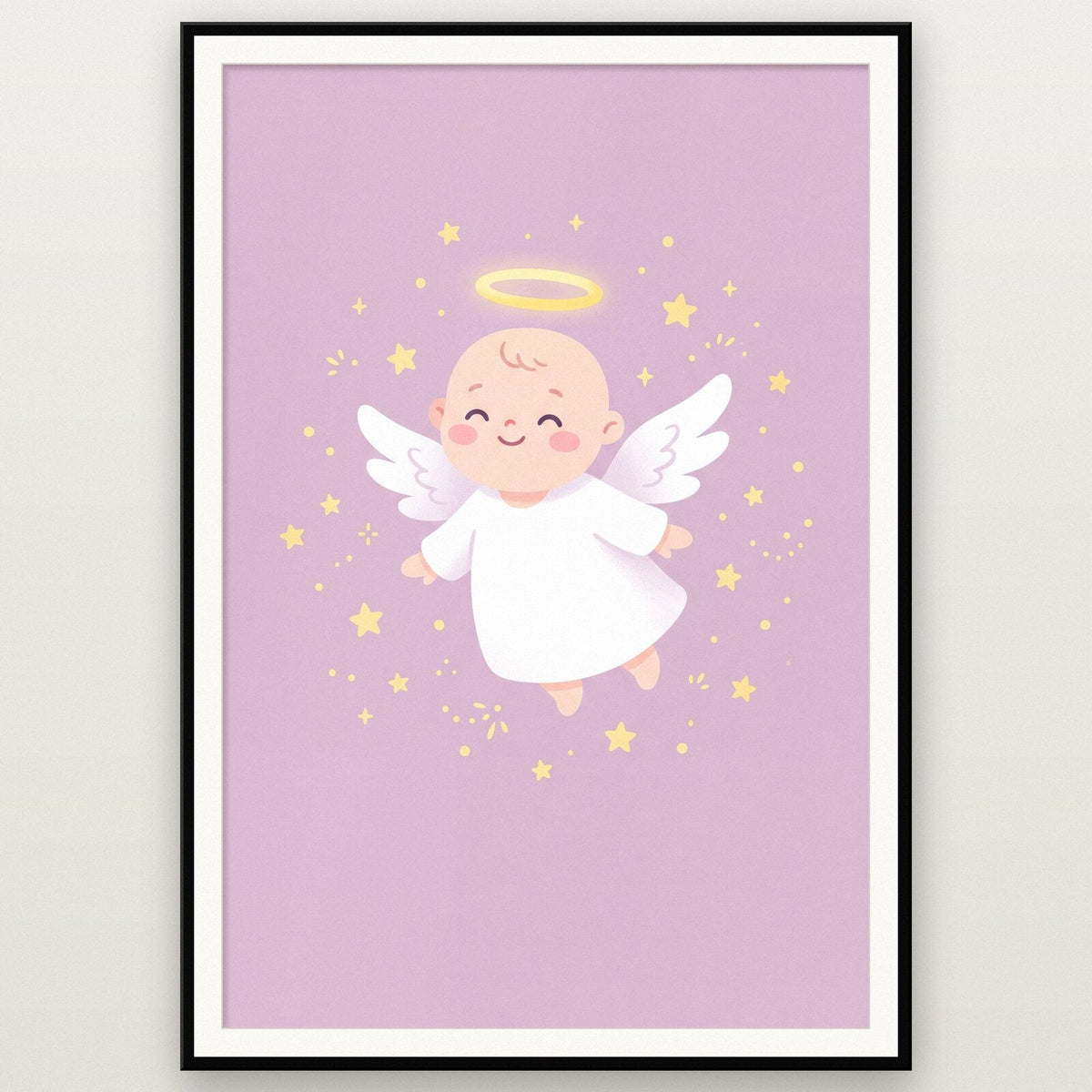 Little Angel Cute Christmas Art Print