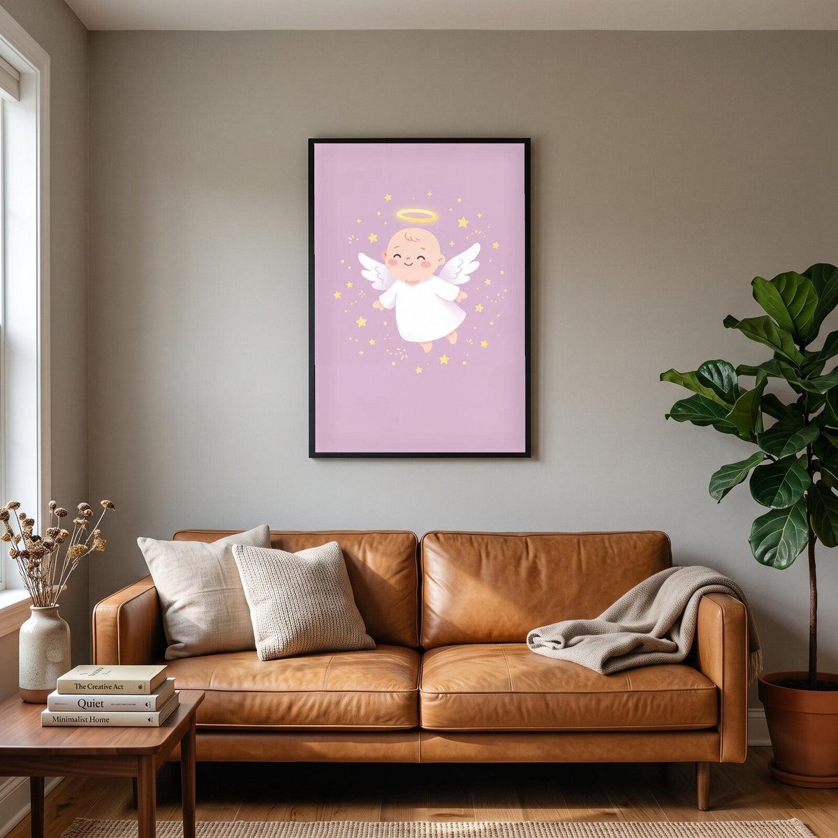 Little Angel Cute Christmas Art Print