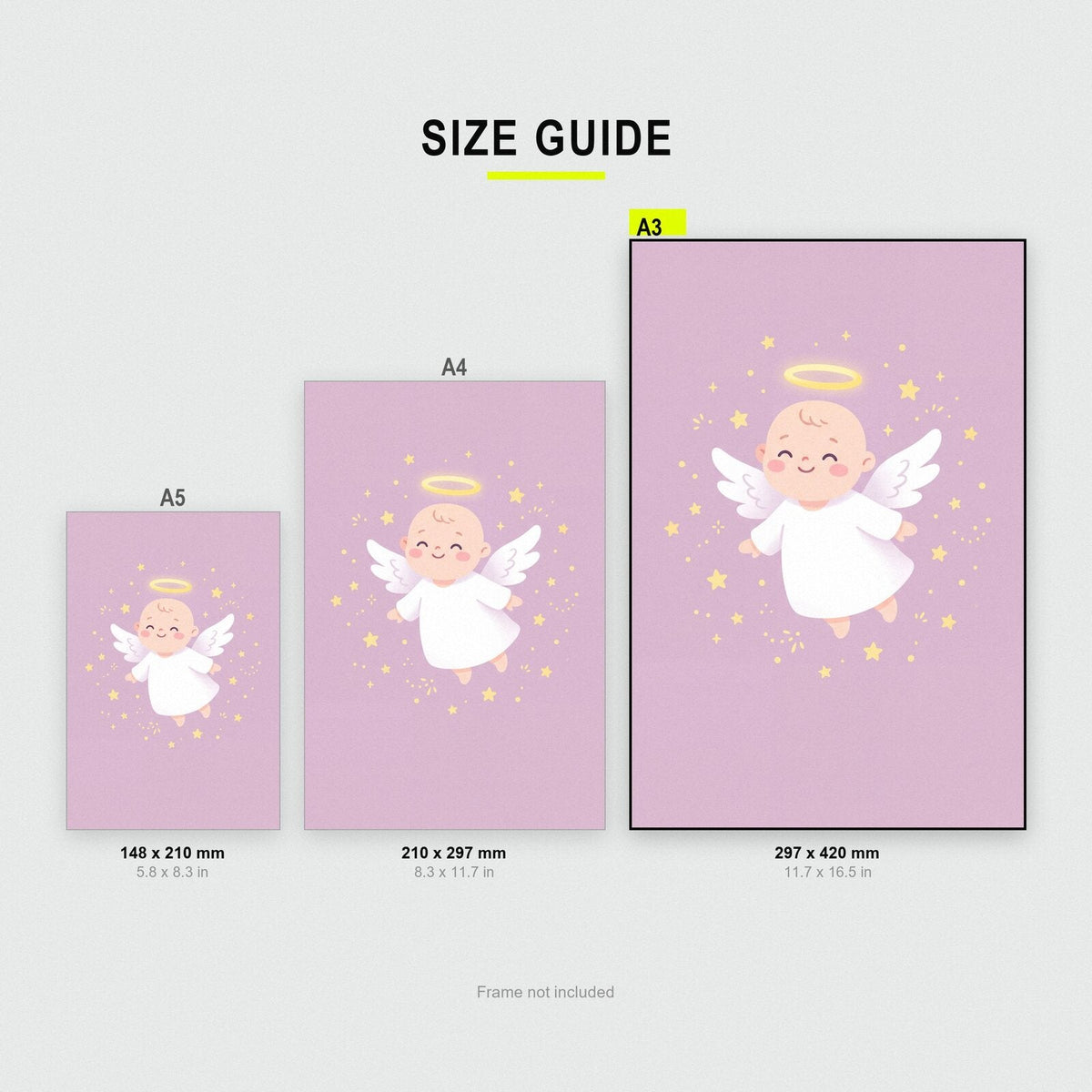Little Angel Cute Christmas Art Print