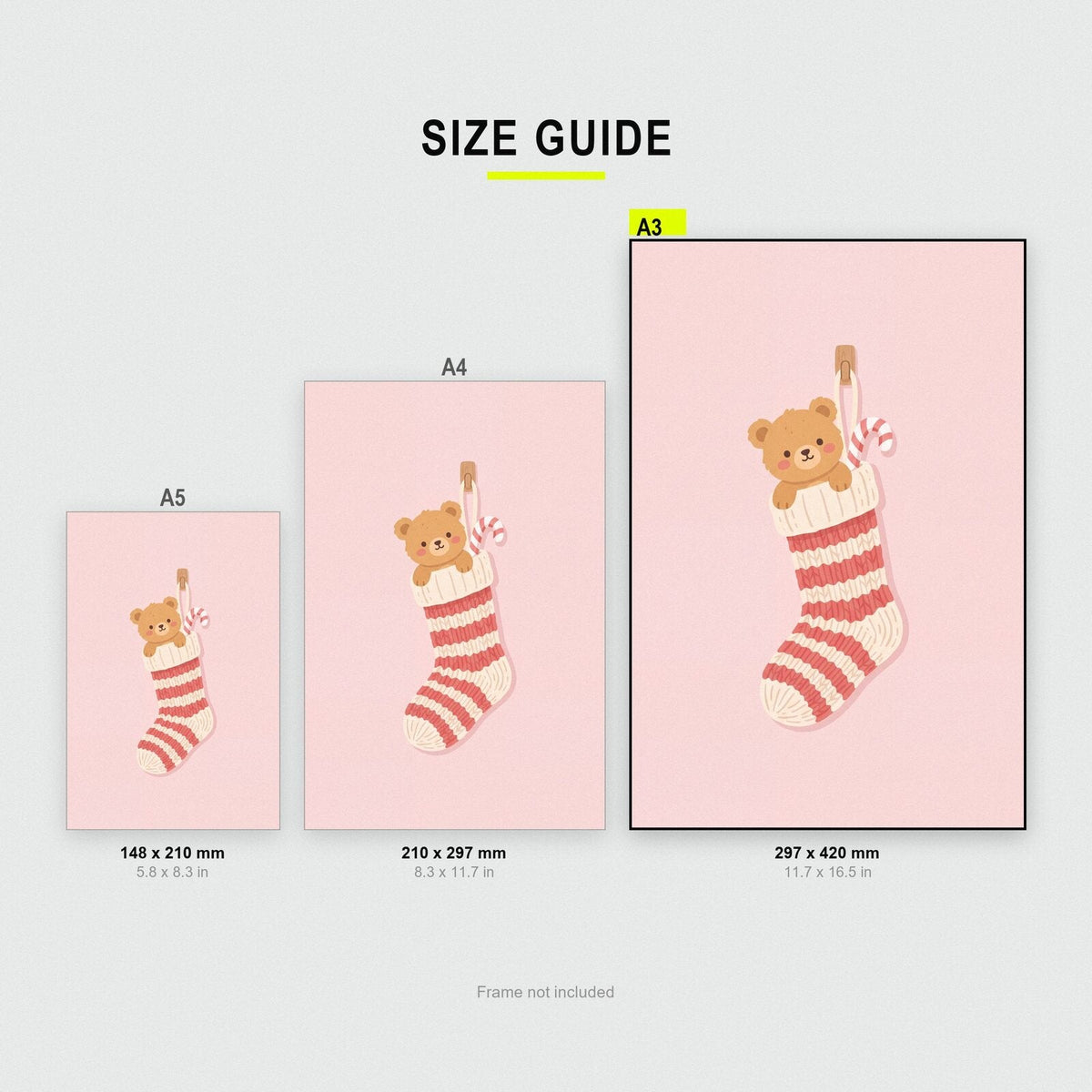 The Full Stocking Cute Christmas Art Print