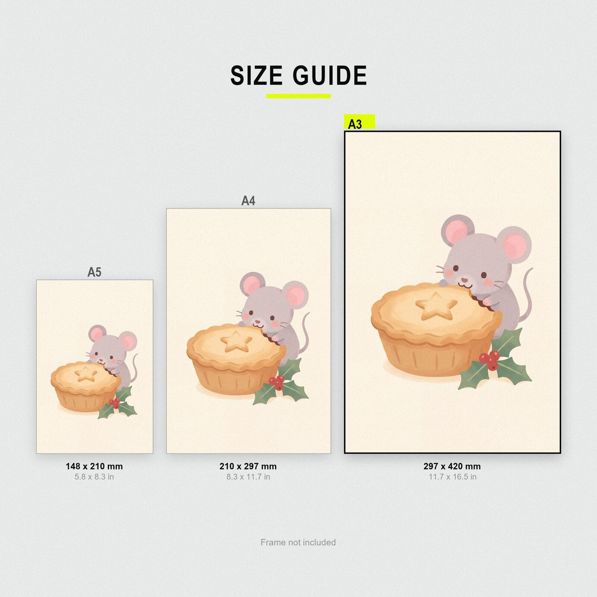 Mouse And The Mince Pie Cute Christmas Art Print