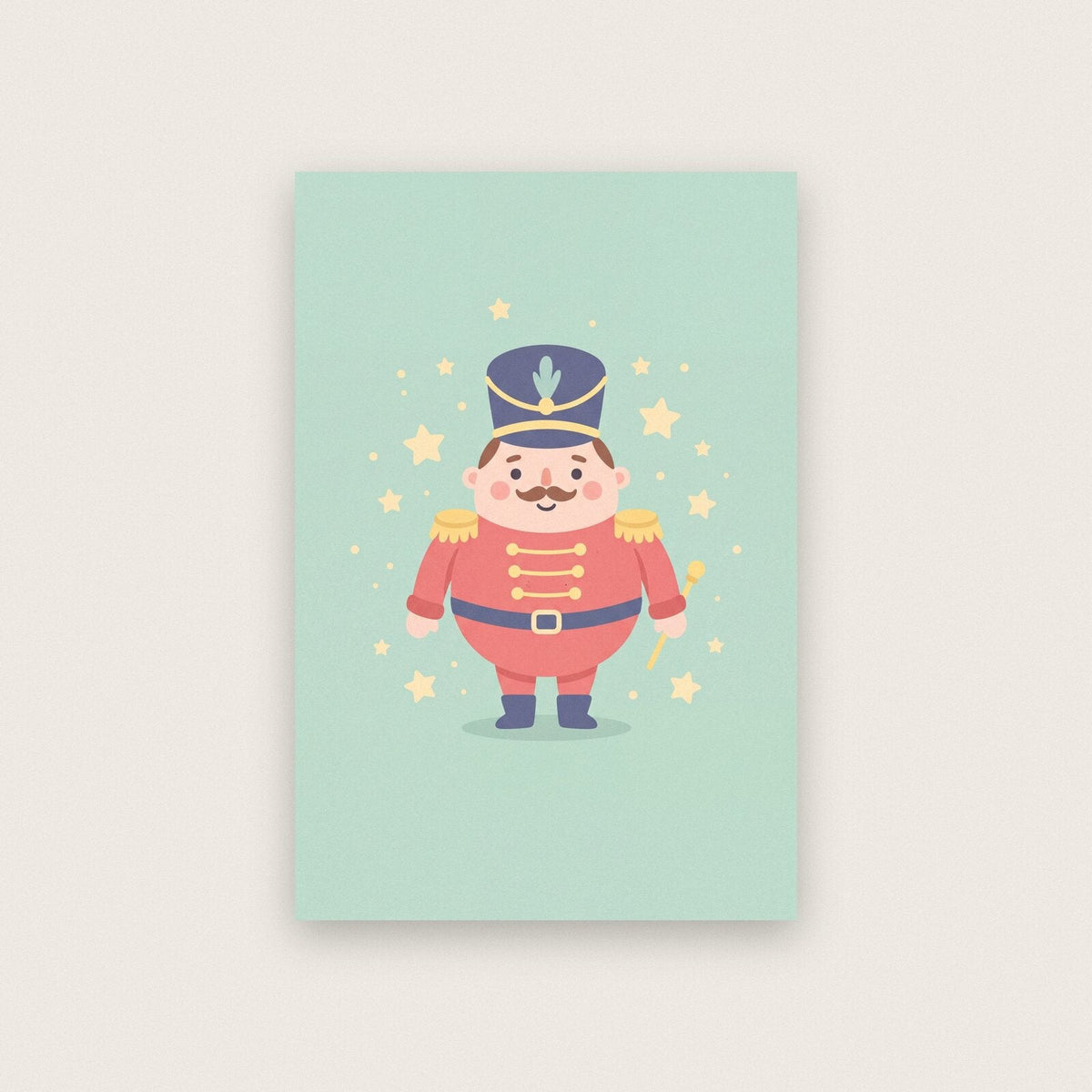 The Nutcracker Cute Christmas Art Print