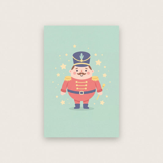 The Nutcracker Cute Christmas Art Print