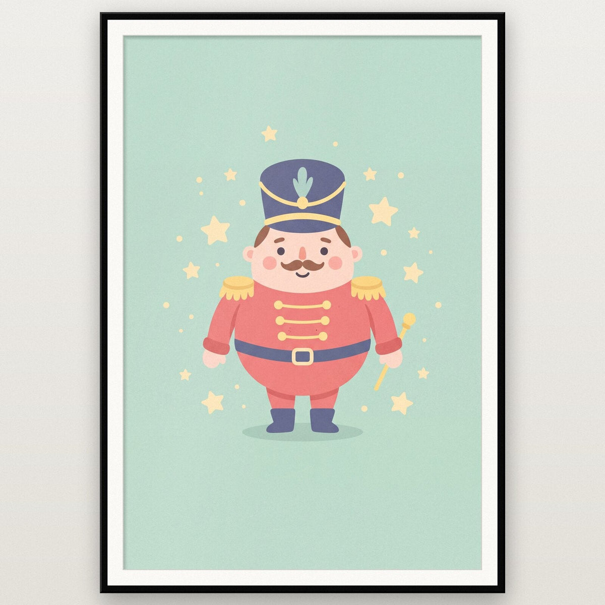 The Nutcracker Cute Christmas Art Print
