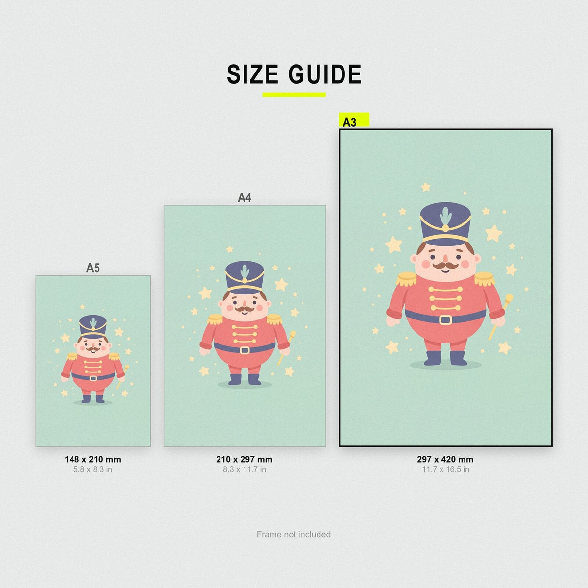 The Nutcracker Cute Christmas Art Print
