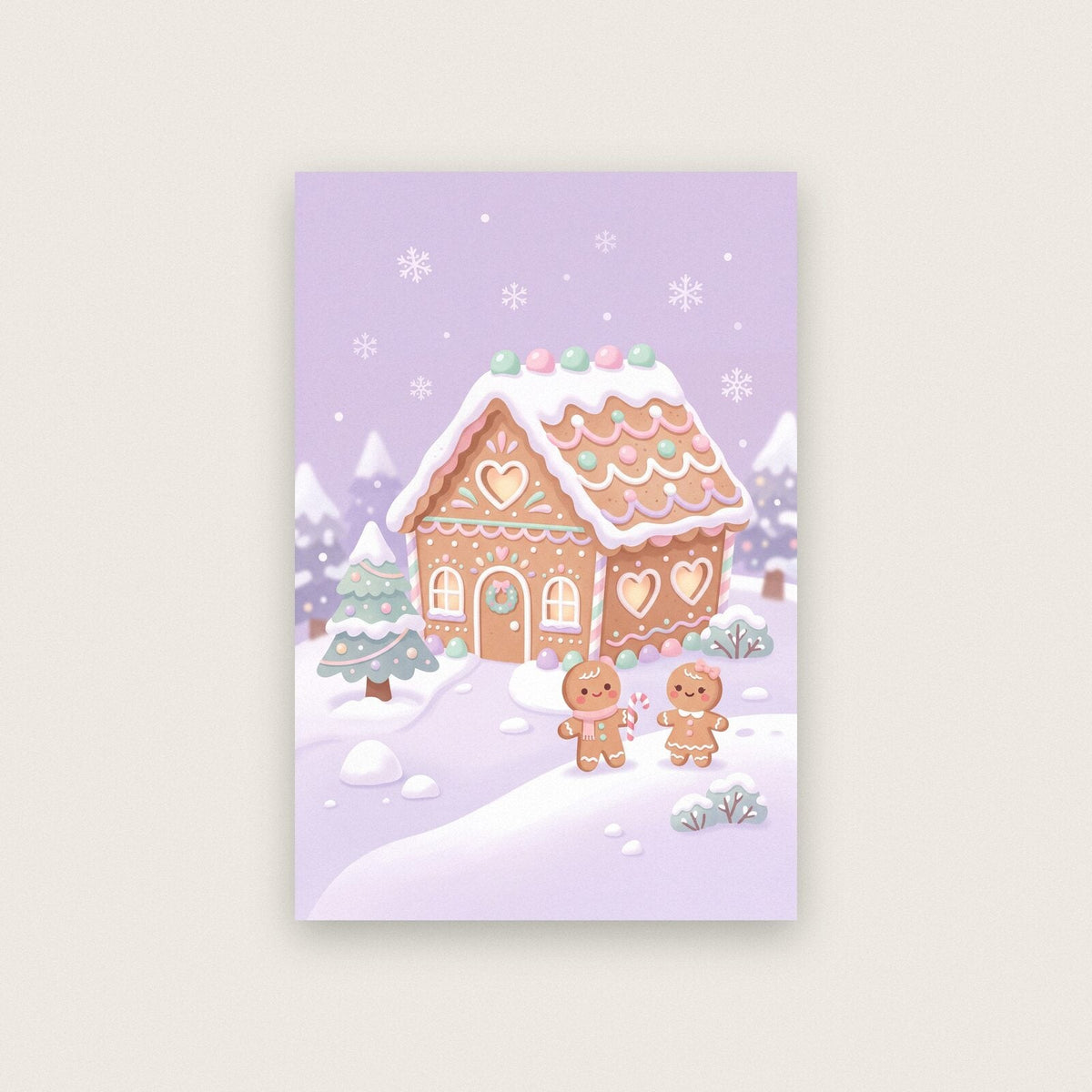 The Sweet House Cute Christmas Art Print