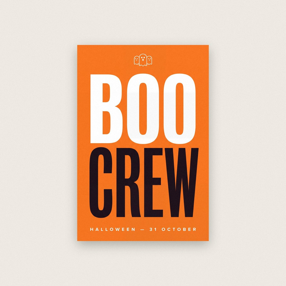 Boo Crew Halloween Typography Art Print