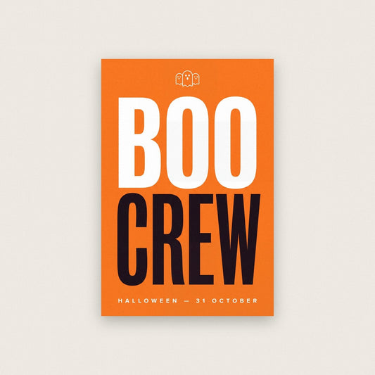 Boo Crew Halloween Typography Art Print
